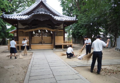 日吉神社でのボランティア